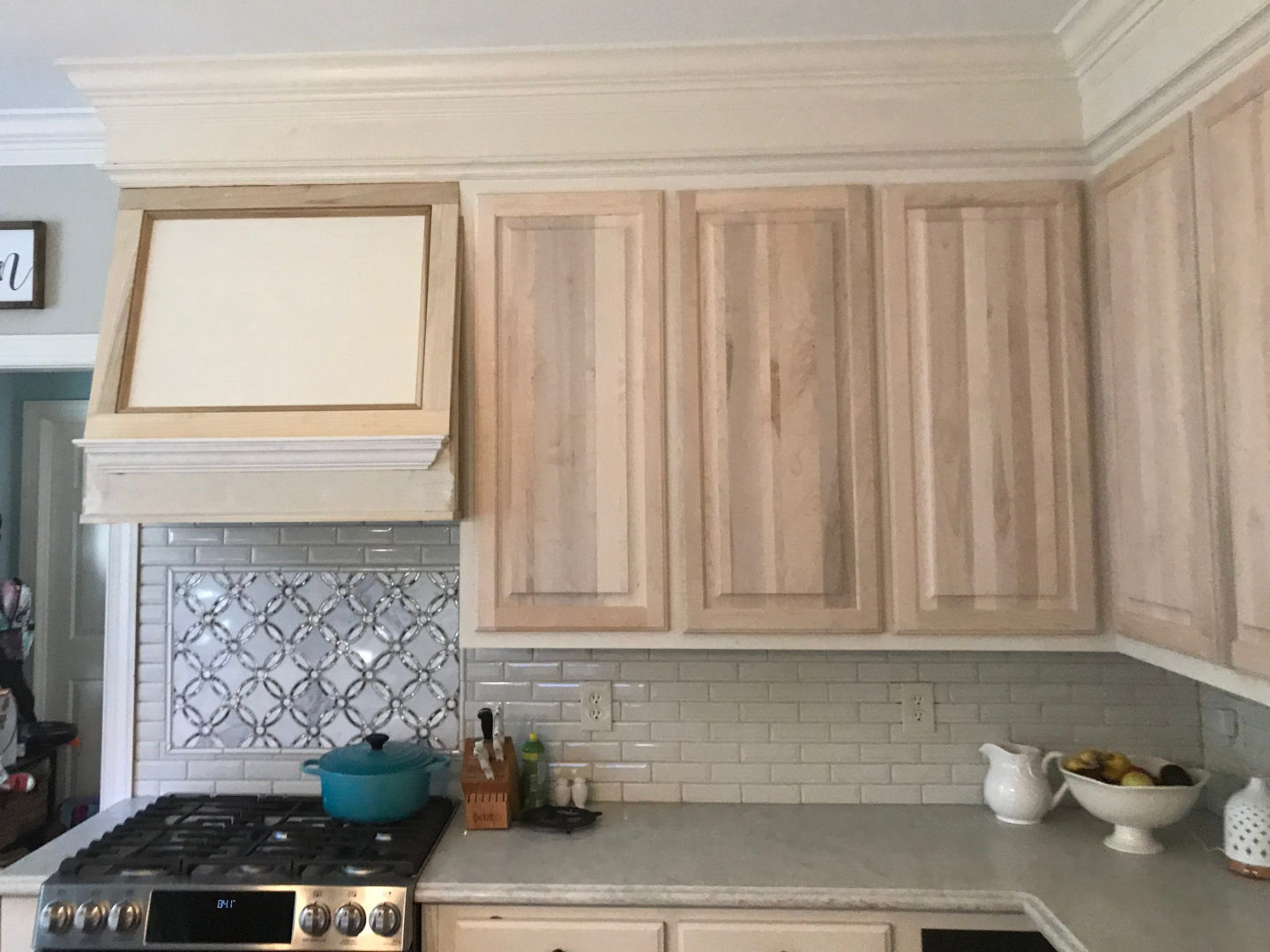 kitchen refresh range hood reface cabinets