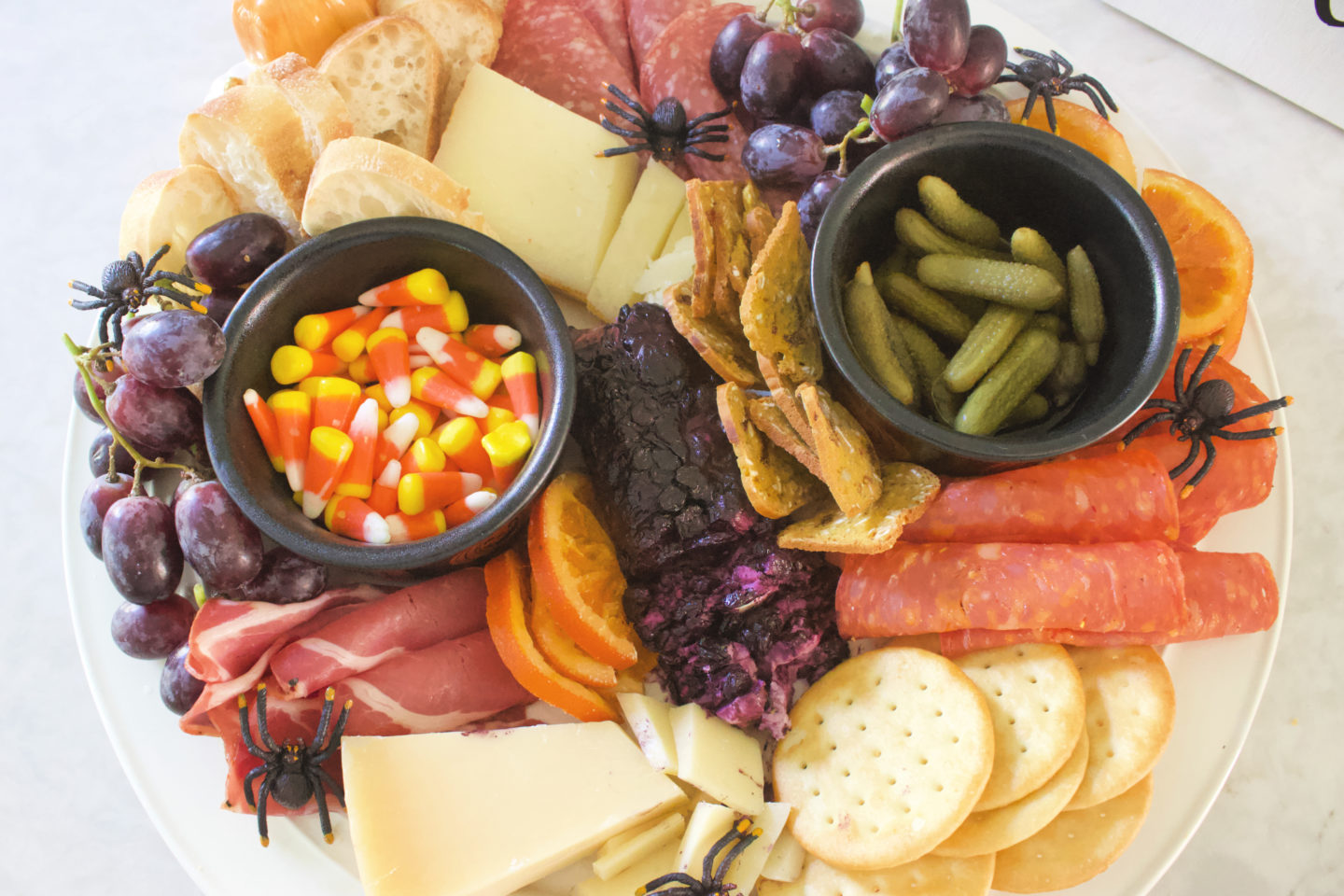 halloween meat and cheese charcuterie board