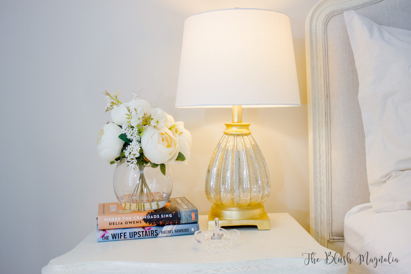 bedside table lamp mercury glass